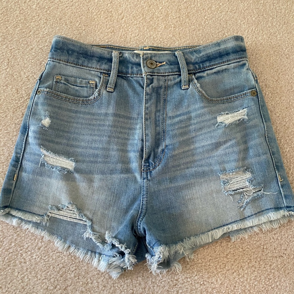 Abercrombie & Fitch high rise jean shorts